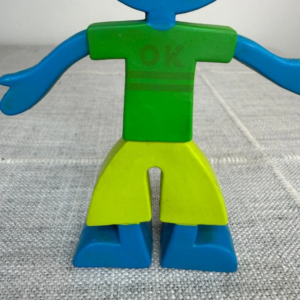 90's CBS Designs 1999 Vintage Flexo Buddies‎ Man Boy Photo Frame Bendable Figure